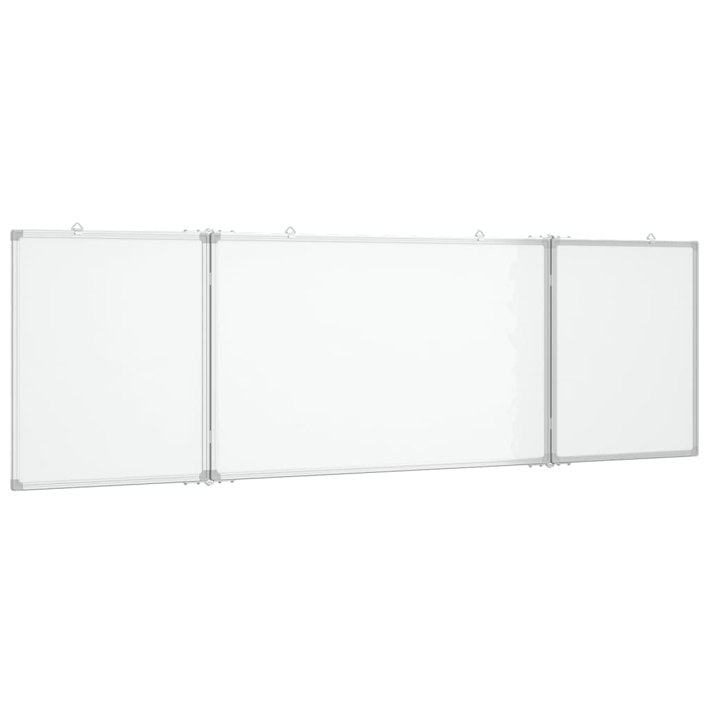 Vidaxl bele plošče magnetno zložljivo 160x50x1,7 cm aluminij