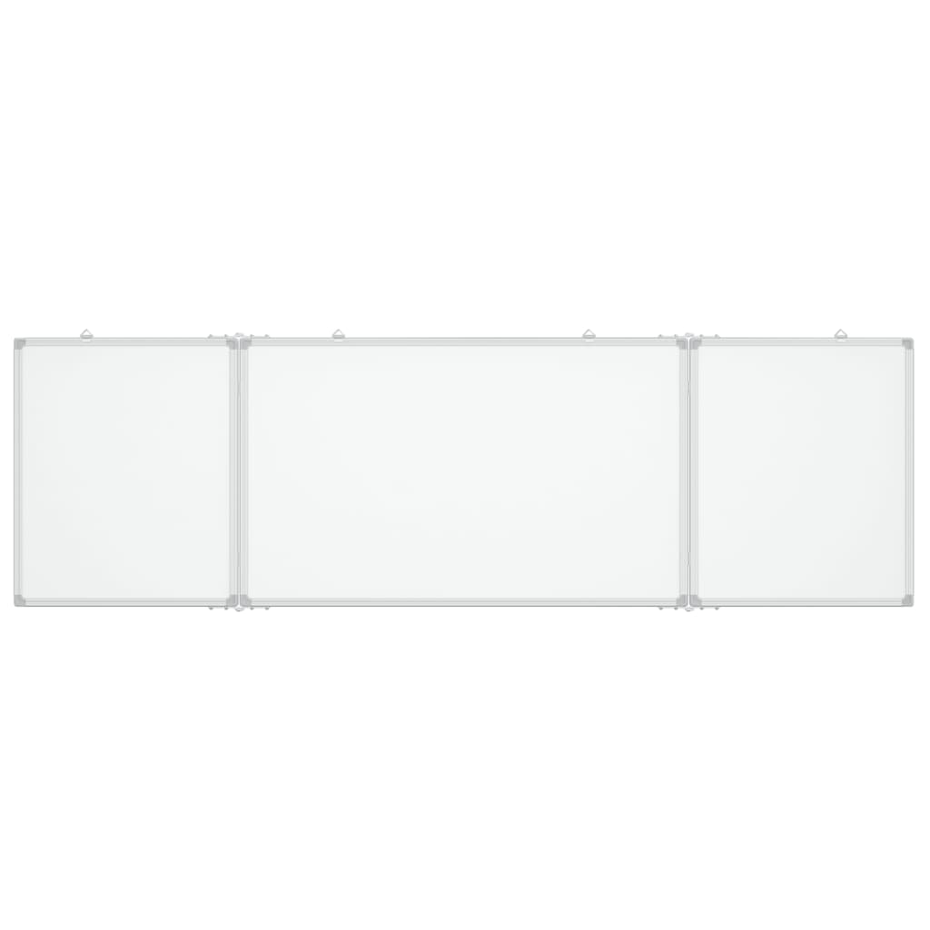 Vidaxl bele plošče magnetno zložljivo 160x50x1,7 cm aluminij