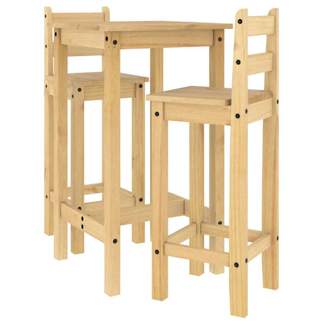 Vidaxl 3-delige barset massief grenenhout