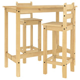 Vidaxl 3-delige barset massief grenenhout