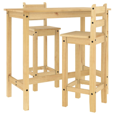Vidaxl 3-delige barset massief grenenhout