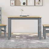 Vidaxl eettafel panama 112x60x75 cm massief grenenhout grijs
