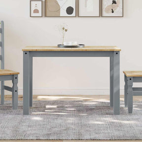 Vidaxl eettafel panama 112x60x75 cm massief grenenhout grijs