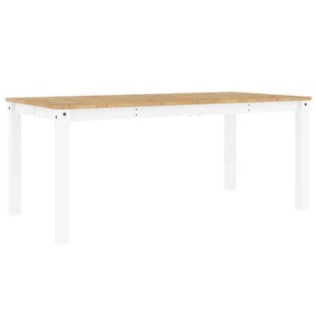 Vidaxl eettafel panama 180x90x75 cm massief grenenhout wit
