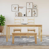 Vidaxl eetkamerbank panama 105x30x45 cm massief grenenhout