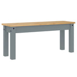 Vidaxl eetkamerbank panama 105x30x45 cm massief grenenhout grijs