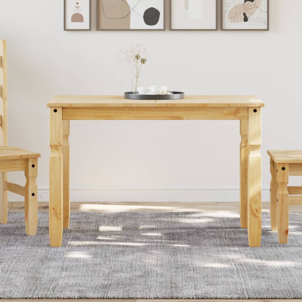 Vidaxl eettafel corona 112x60x75 cm massief grenenhout