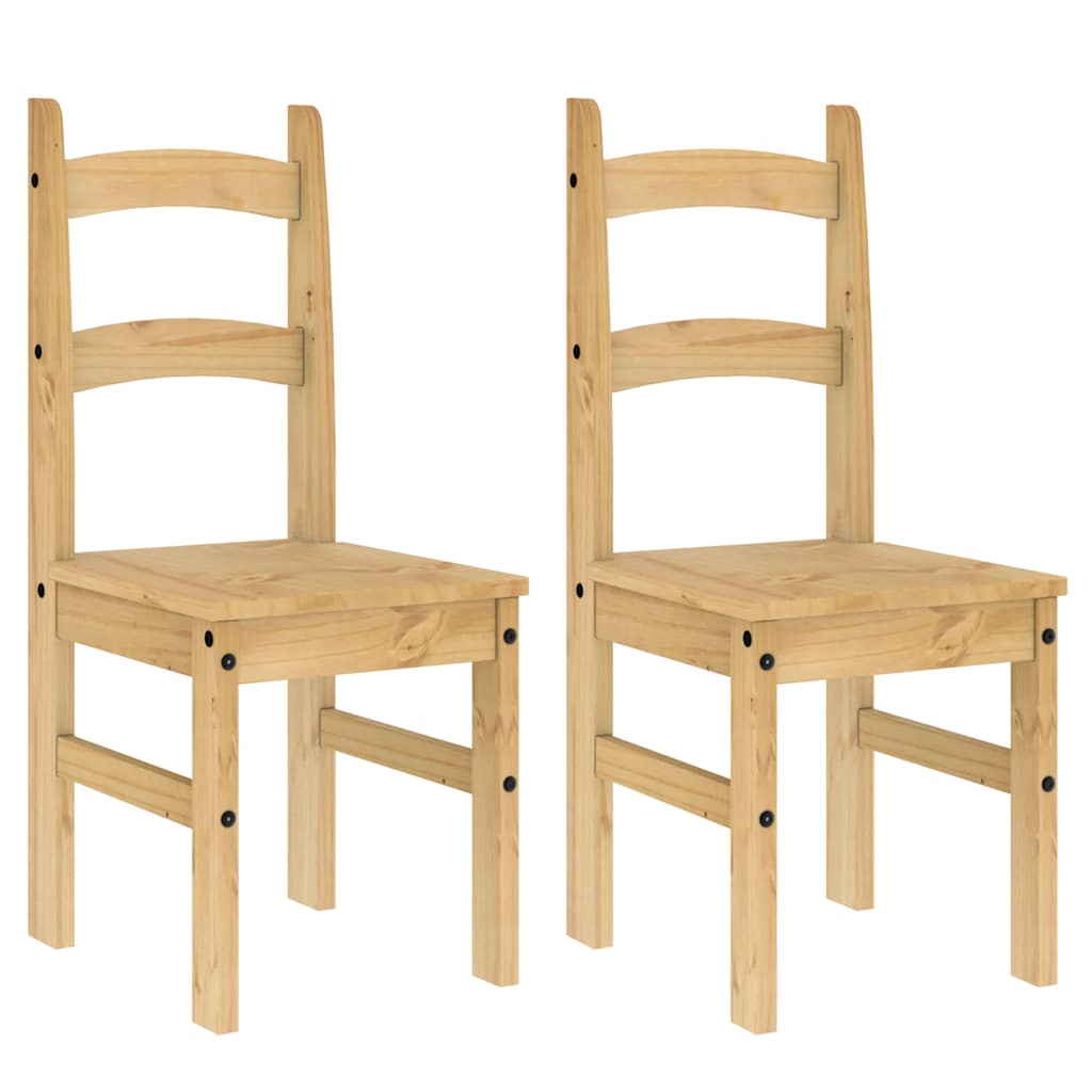 Vidaxl eetkamerstoelen 2 st 40x46x99 cm massief grenenhout