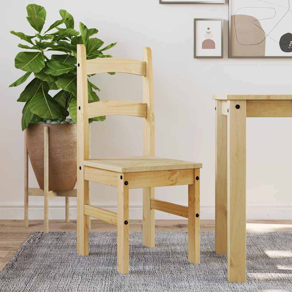 Vidaxl eetkamerstoelen 2 st 40x46x99 cm massief grenenhout