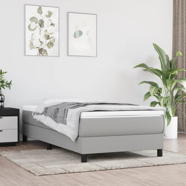 Vidaxl pocketveringmatras medium 120x190x20 cm stof lichtgrijs
