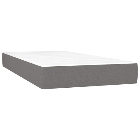 Vidaxl pocketveringmatras medium 120x190x20 cm stof donkergrijs