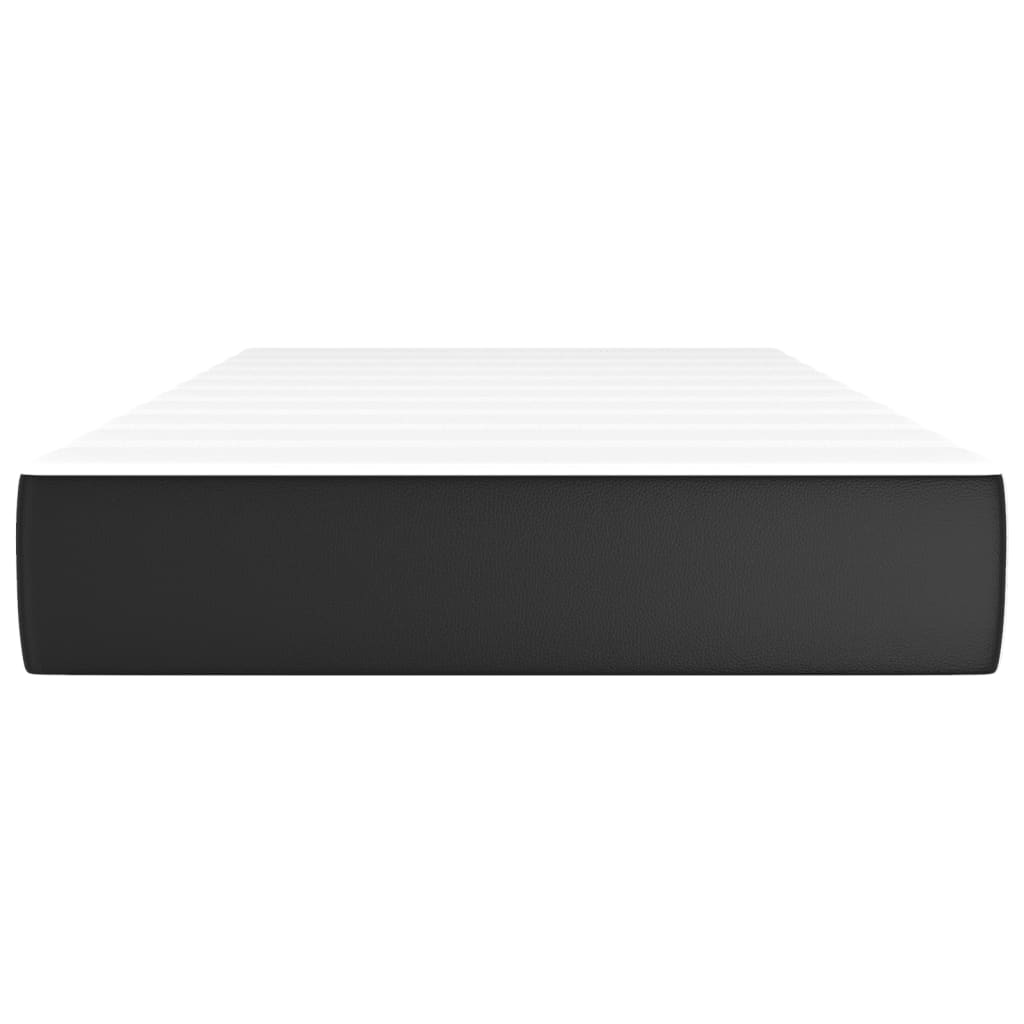 Vidaxl pocketveringmatras medium 120x190x20 cm kunstleer zwart