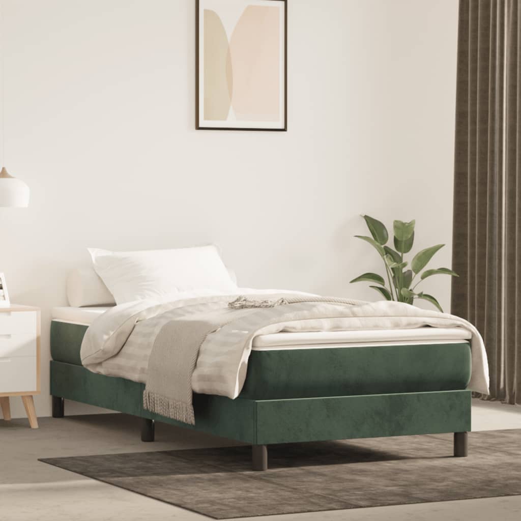 Vidaxl pocketveringmatras medium 120x190x20 cm fluweel donkergroen