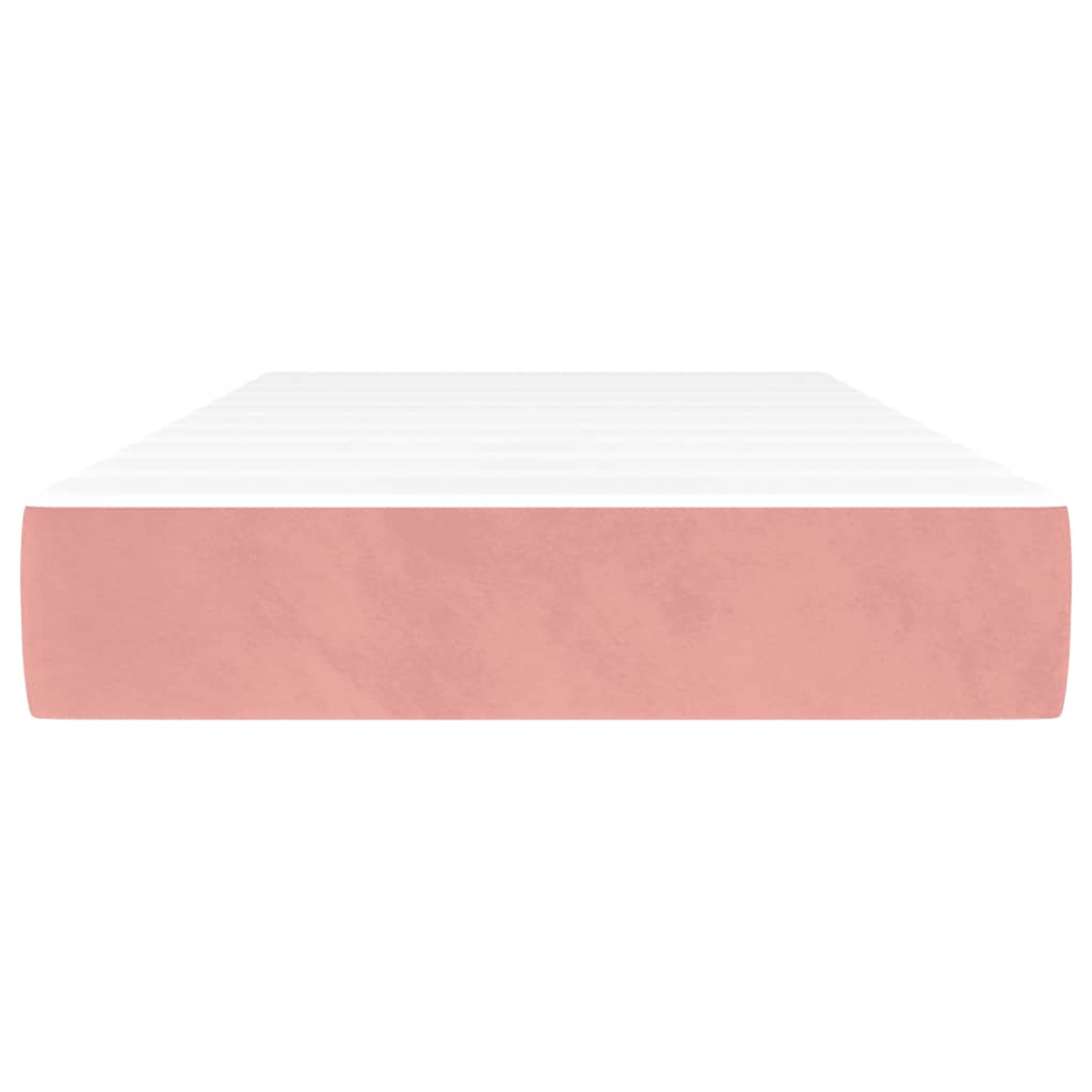 Vidaxl pocketveringmatras medium 120x190x20 cm fluweel roze