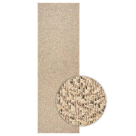 Vidaxl vloerkleed zizur binnen en buiten 80x200 cm jute look