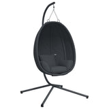 Vidaxl hangende egg chair met standaard antraciet stof en staal
