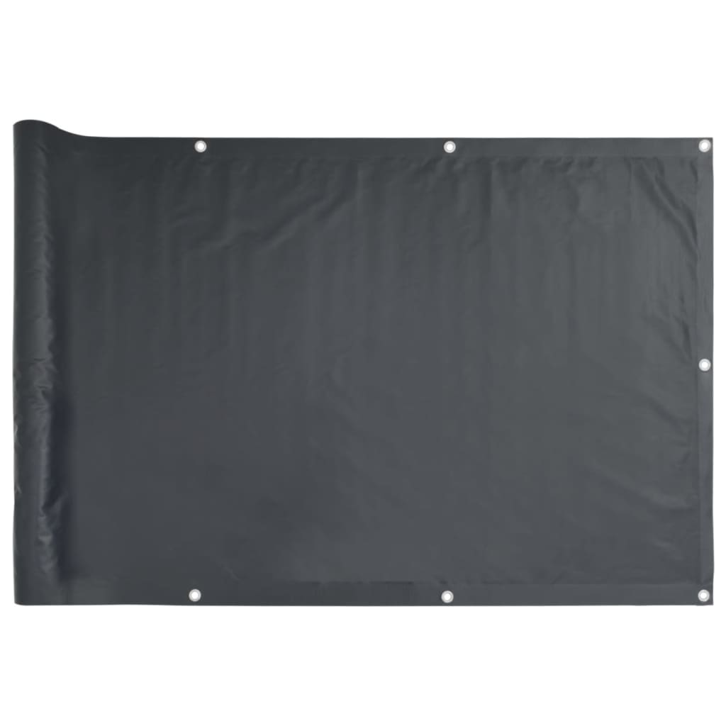 Vidaxl balkonskærm 500x75 cm PVC antracit -farvet