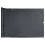 Vidaxl balkonskærm 500x75 cm PVC antracit -farvet