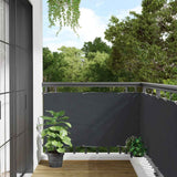Vidaxl balkonscherm 500x75 cm pvc antracietkleurig