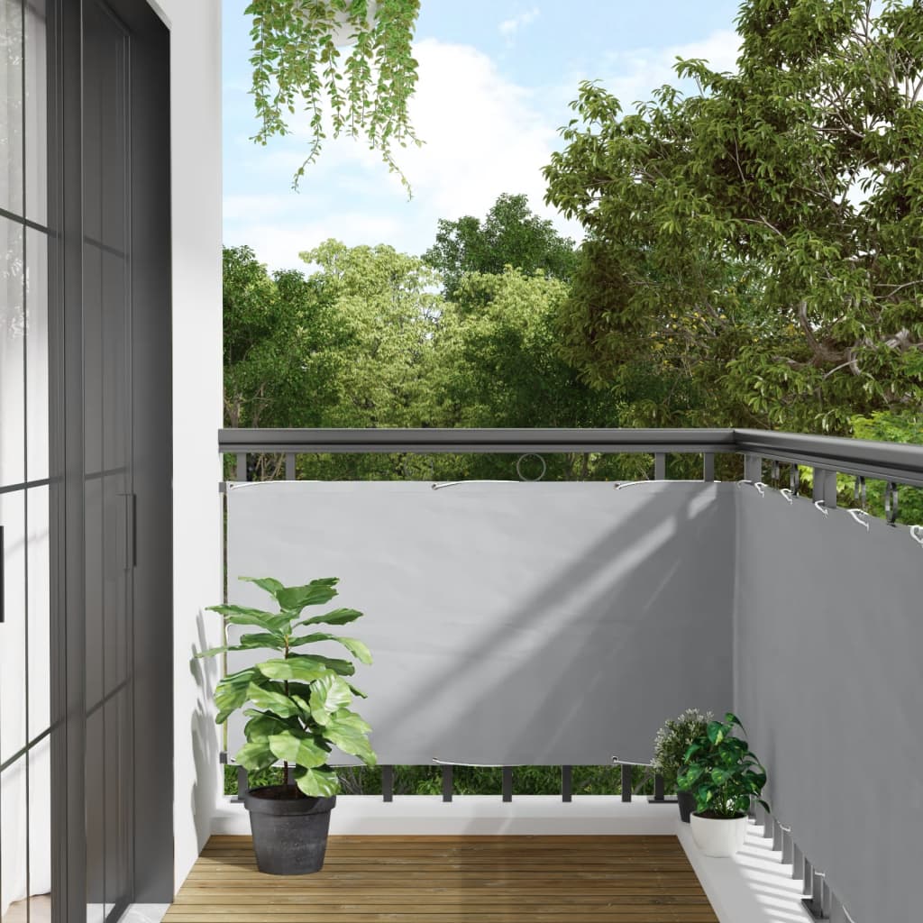 Vidaxl Balkon zaslon 300x75 cm PVC siva