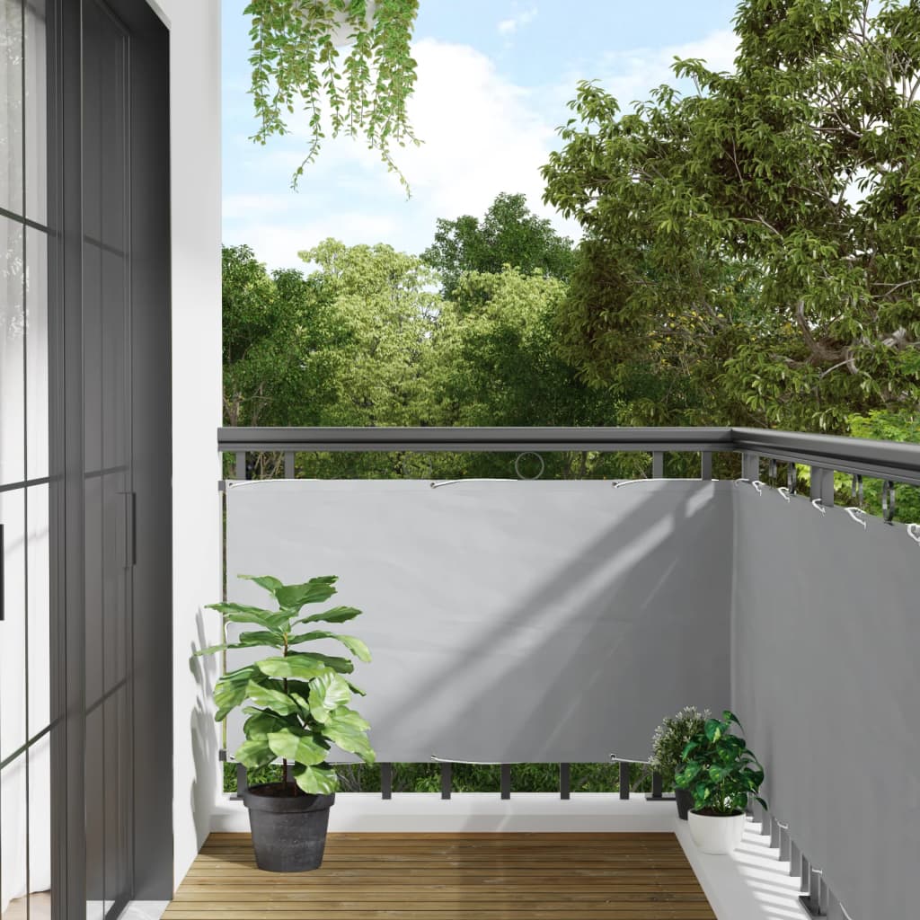 Vidaxl Balkon zaslon 600x75 cm PVC siva