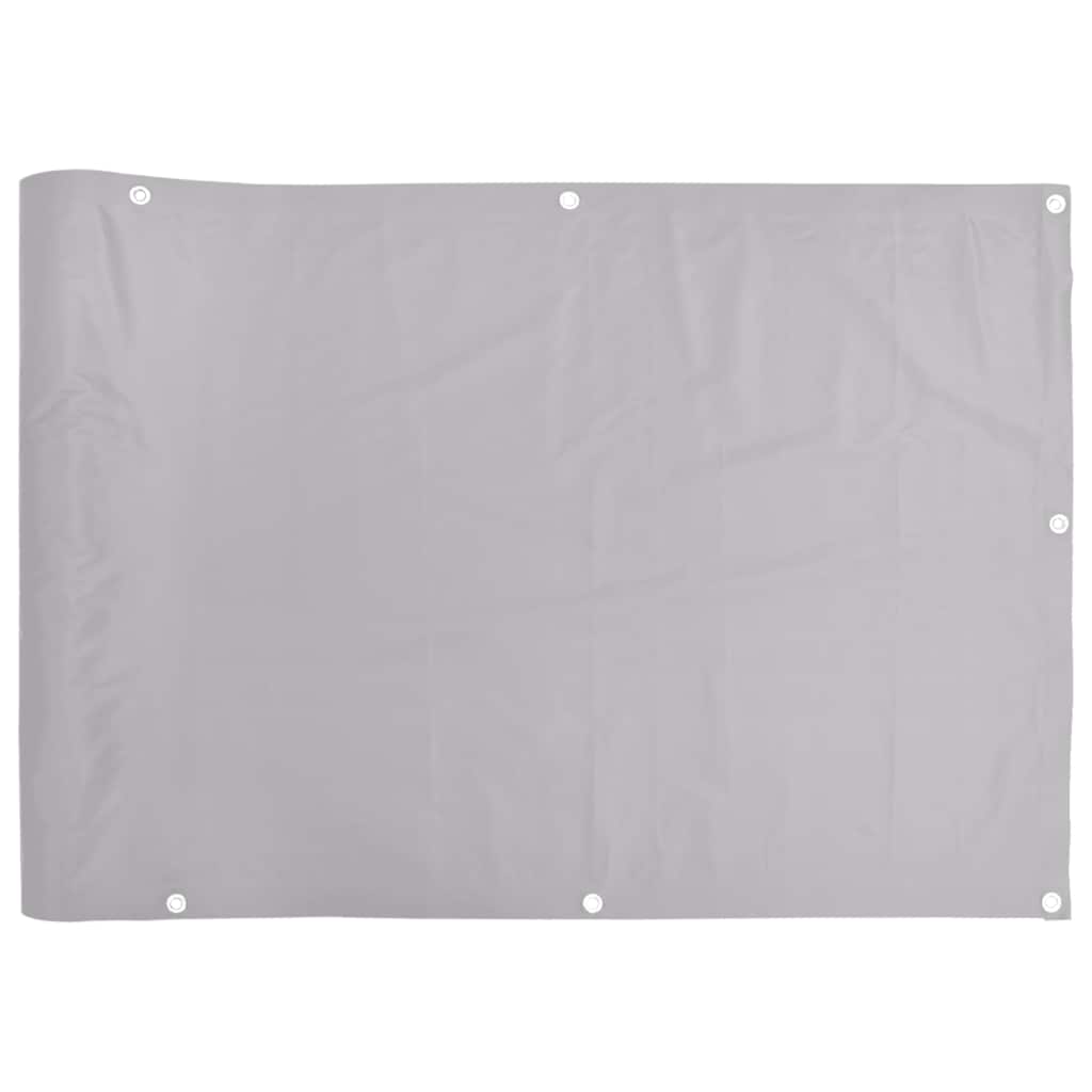 Vidaxl balkonscherm 1000x75 cm pvc grijs