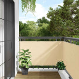 Vidaxl balkonscherm 300x75 cm pvc crèmekleurig