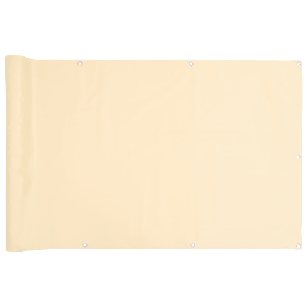 Vidaxl balkonscherm 300x90 cm pvc crèmekleurig