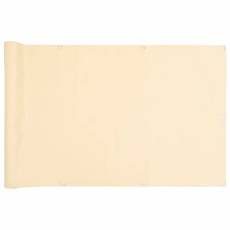 Vidaxl balkonscherm 600x90 cm pvc crèmekleurig