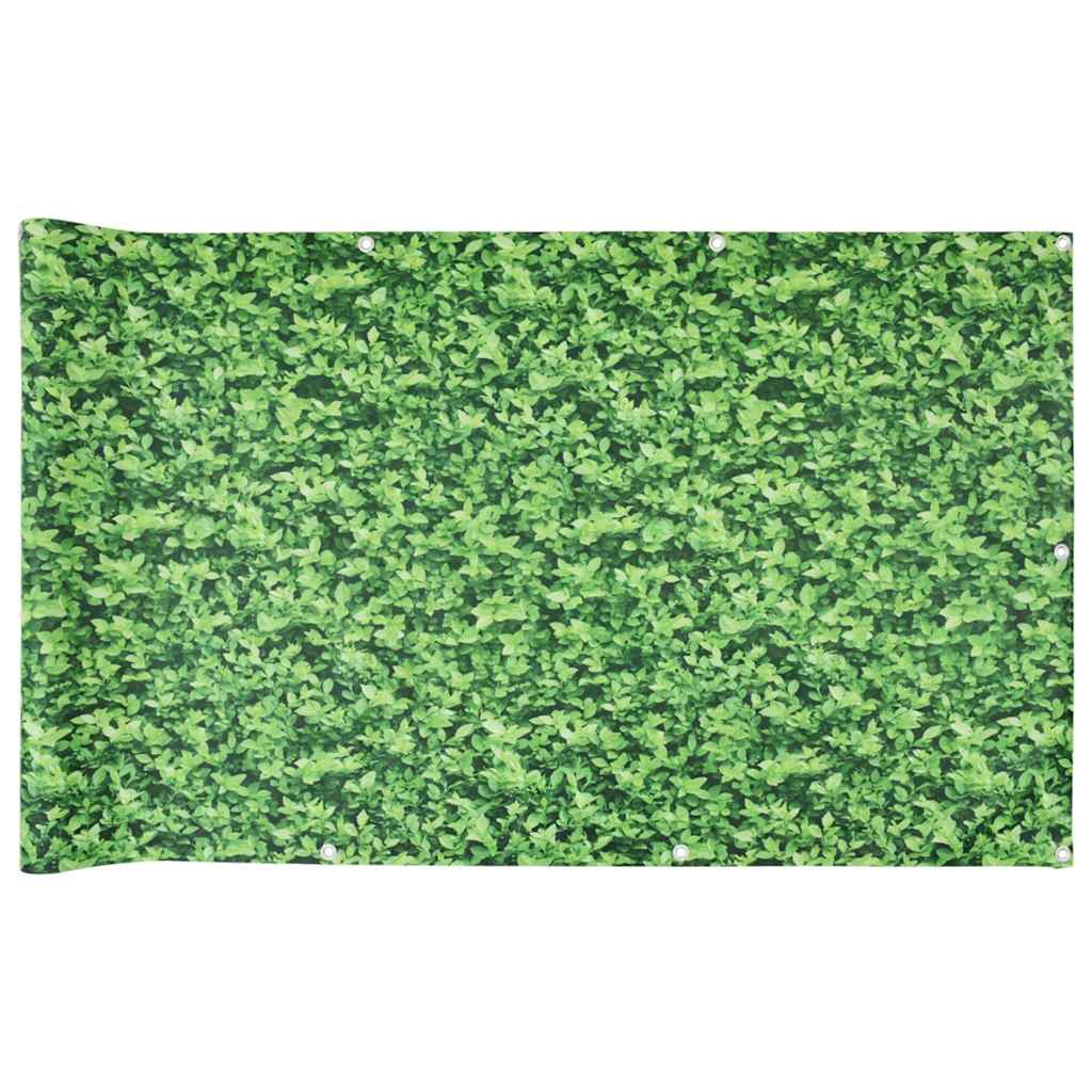 Vidaxl balkonscherm plantpatroon 400x90 cm pvc groen