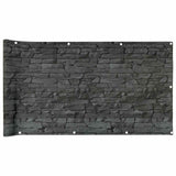 Vidaxl balkonscherm steenpatroon 400x90 cm pvc grijs