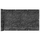 Vidaxl balkonscherm steenpatroon 700x90 cm pvc grijs