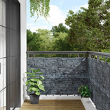 Vidaxl Balcony Screen Stone Pattern 700x90 cm PVC Gray