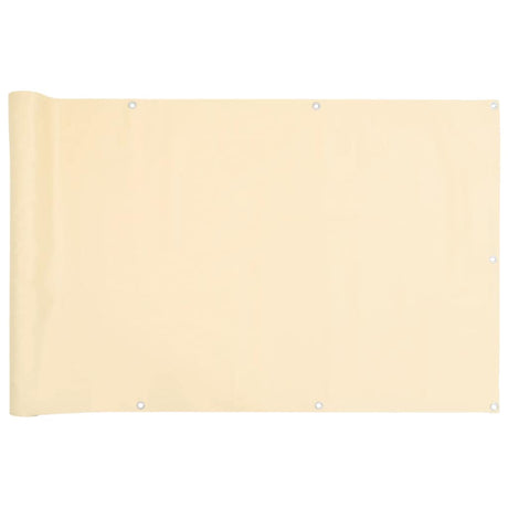 Vidaxl balkonscherm 400x120 cm pvc crèmekleurig