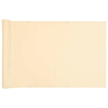 Vidaxl balkonscherm 800x120 cm pvc crèmekleurig