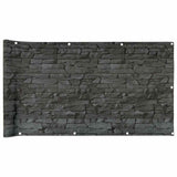 Vidaxl balkonscherm steenpatroon 500x120 cm pvc grijs