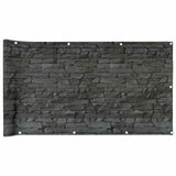 Vidaxl balkonscherm steenpatroon 600x120 cm pvc grijs