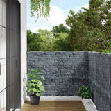 Vidaxl Balkon Screen Wzór kamienia 800x120 cm PVC Gray