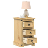Vidaxl nachtkastje corona 35x32,5x58 cm massief grenenhout