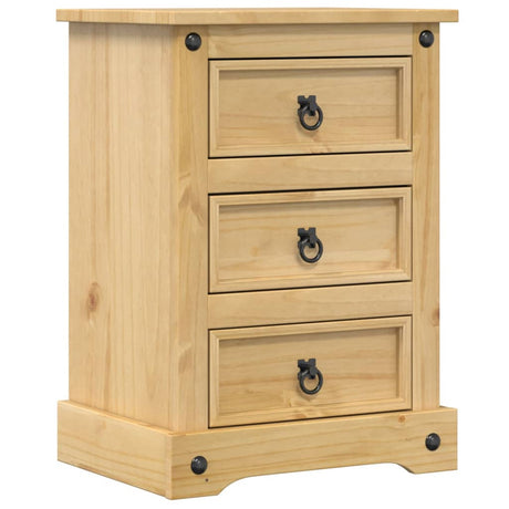 Vidaxl nachtkastje corona 45x35x64 cm massief grenenhout
