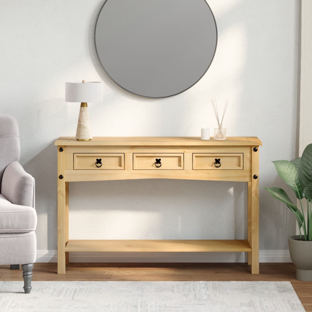 Vidaxl consoletafel corona 114x34,5x73 cm massief grenenhout