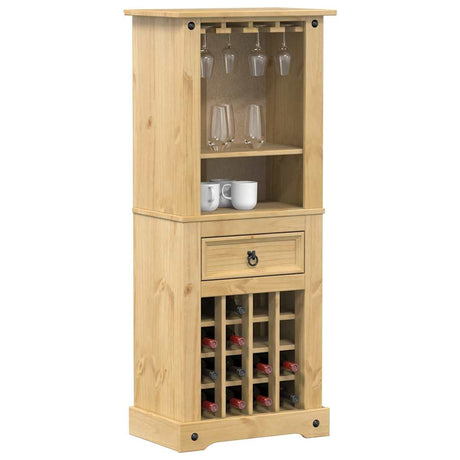 Vidaxl wijnrek corona 56x35x134,5 cm massief grenenhout