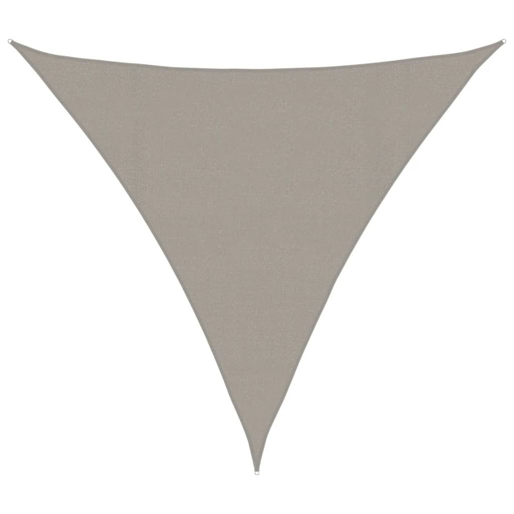 Vidaxl zonnezeil 160 g m² driehoekig 4,5x4,5x4,5 m hdpe lichtgrijs