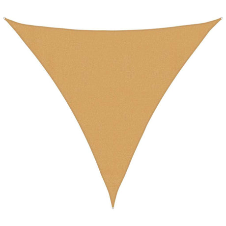 Vidaxl zonnezeil 160 g m² driehoekig 3,6x3,6x3,6 m hdpe zandkleurig