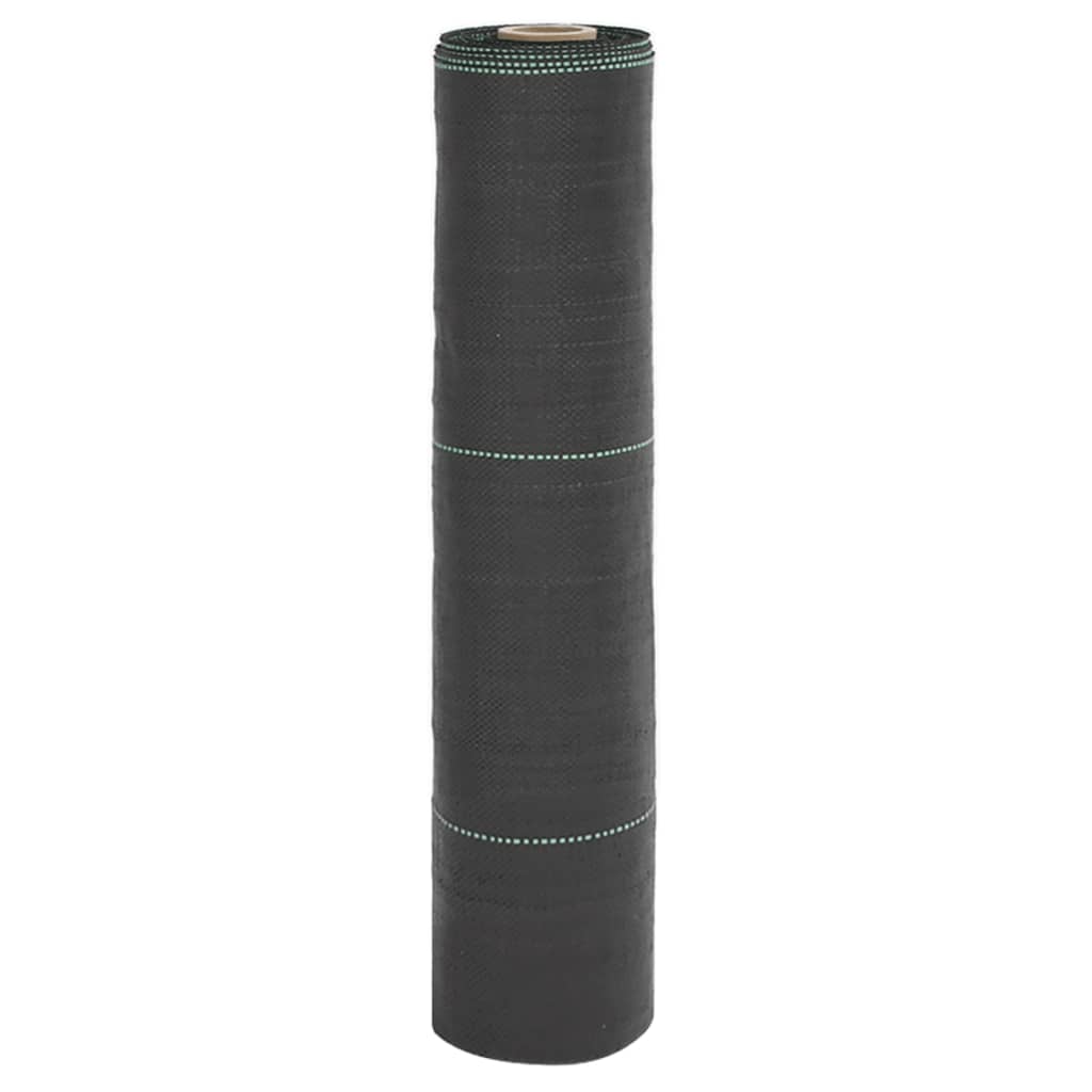 Tela de zanahoria Vidaxl 0.5x50 m polipropene negro