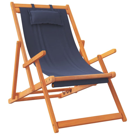 Vidaxl opklapbare stoelen, 2 stuks, blauwe stof