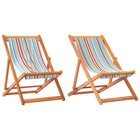 Vidaxl opklapbare stoelen, 2 stuks, meerkleurige stof