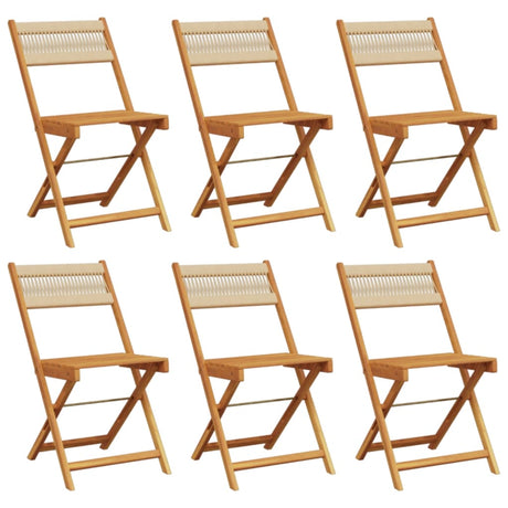 Vidaxl klapstoelen 6 stuks beige massief acaciahout