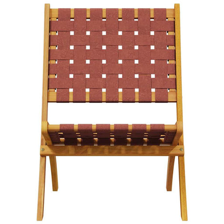 Vidaxl set van 2 klapstoelen met tafel, rood, massief hout