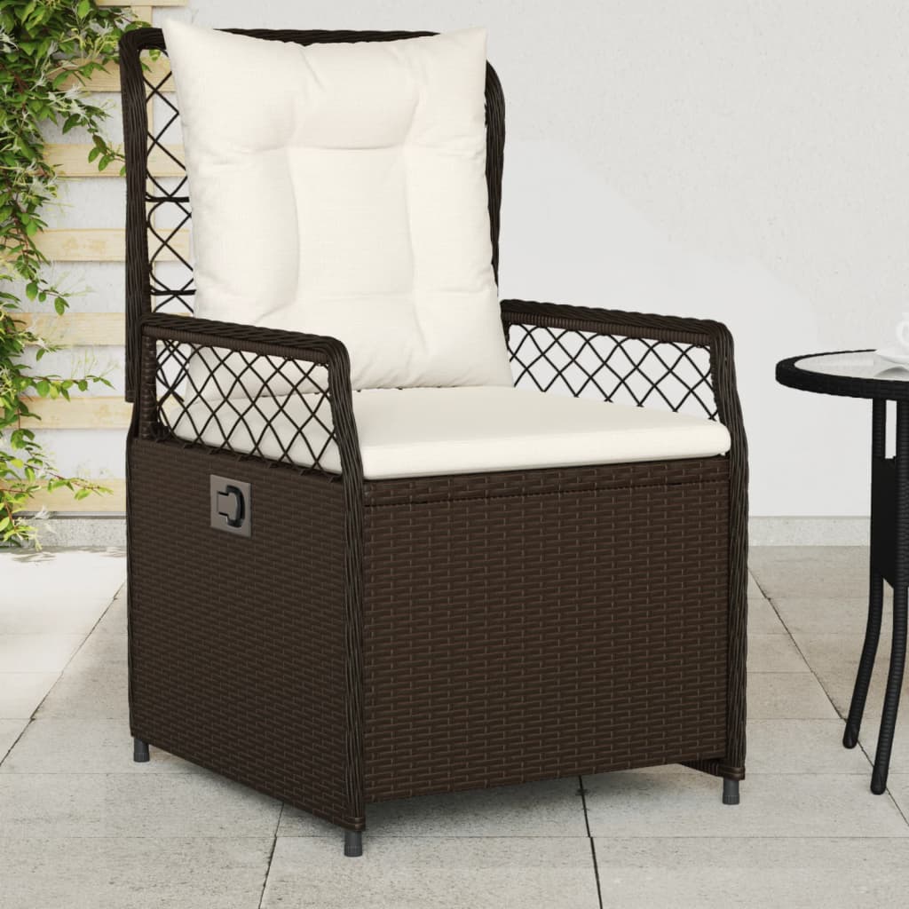 Vidaxl tuinstoelen 2 st verstelbaar poly rattan bruin